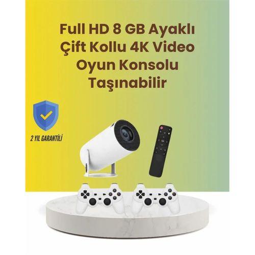 Tçift Kollu Tasarımlı Kablosuz Projeksiyon – 4k, 10.000 Oyun Ve Smart App Desteği
