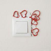 Kalp Desenli Anahtar Priz Dekoru