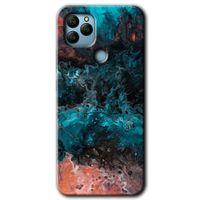 General Mobile GM 22 Plus HD Baskılı Kılıf + 9D Tam Ekran Koruyucu - Liquid Colorfull