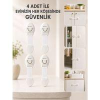 4 Adet Çok Amaçlı Çocuk Güvenlik Kilidi Dolap, Çekmece Ve Gardırop İçin