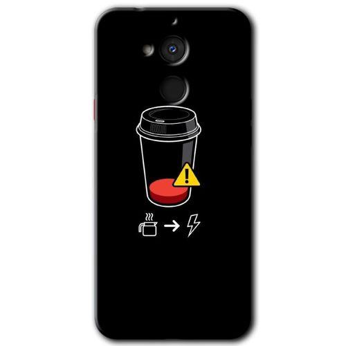 General Mobile GM 8 Kılıf HD Desen Baskılı Arka Kapak - Coffee Battery