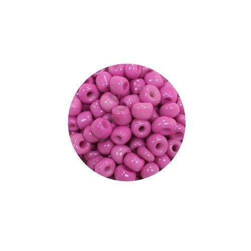Dökme Cam Kum Boncuk Büyük Boy (6/0) 4 mm - 60 Gram - Koyu Pembe - BNC127