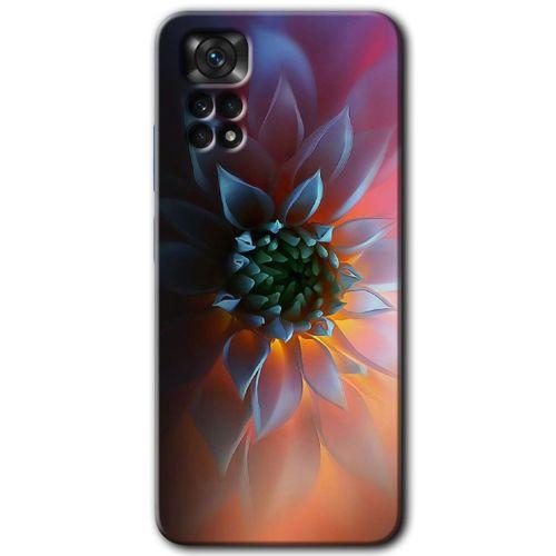 MRCİLETİSİM Xiaomi Redmi Note 11 Pro 5G Kılıf HD Desen Baskılı Arka Kapak+Temperli Cam - Çiçek Motif