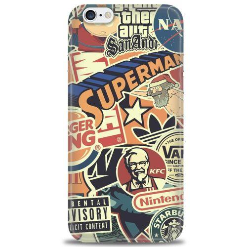 iPhone 6 Plus Kılıf HD Baskılı Kılıf - Superman + Tam Ekran Koruyucu
