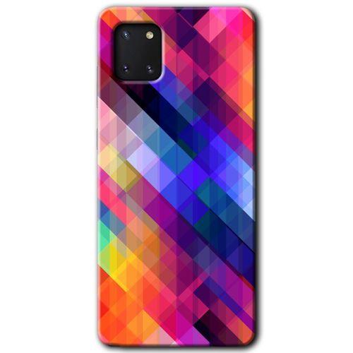 Galaxy A81 Kılıf HD Desen Baskılı Arka Kapak - Multi Oblique