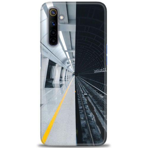 Realme 6 Kılıf HD Baskılı Kılıf - Metro Station + Tam Ekran Koruyucu