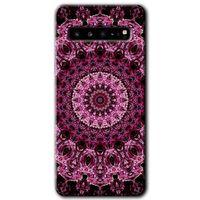 Potkal Hediye Fabrikası Samsung Galaxy S10 Plus HD Baskılı Kılıf + 9D Tam Ekran Koruyucu - Mandala Patterns Kaleidosc