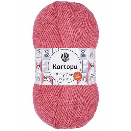1 Adet Baby One Tüylenmeyen El Örgü İpi Yünü Şeker Pembe K244