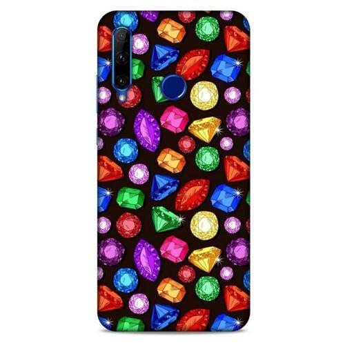 Huawei Y6P Kılıf Baskılı Özel Seri Taşlı (5) Koruma Kabı