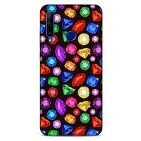 Huawei Y6P Kılıf Baskılı Özel Seri Taşlı (5) Koruma Kabı