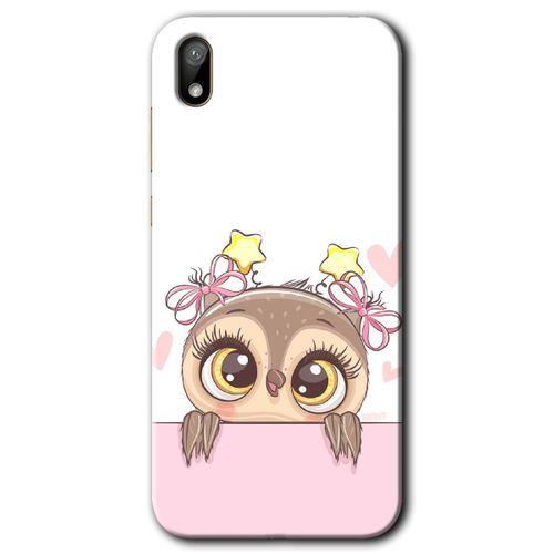 Huawei Y5 2019 Kılıf HD Desen Baskılı Arka Kapak - Sevimli Baykuş