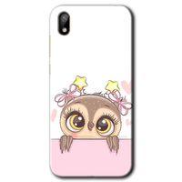 Huawei Y5 2019 Kılıf HD Desen Baskılı Arka Kapak - Sevimli Baykuş