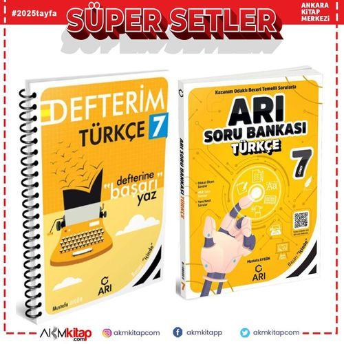Arı 7. Sınıf Türkçe Defteri ve Soru Bankası Seti 2 Kitap