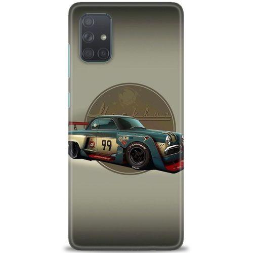 Samsung Galaxy A51 Kılıf HD Baskılı Kılıf - Klasik Araba + Tam Ekran Koruyucu