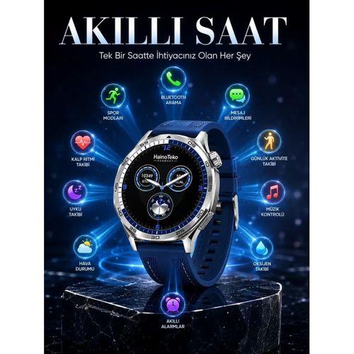 Amoled Ekranlı Bluetooth Akıllı Saat 3 Kordonlu Uzun Pil Ömürlü
