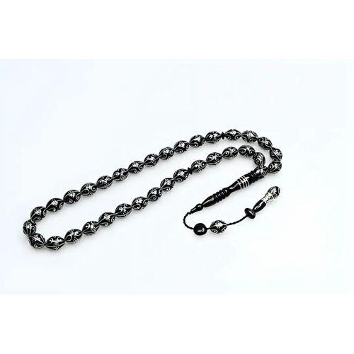 Oltu Taşı Damla Karpuz İşleme Tespih