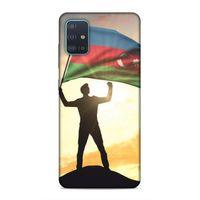 Samsung Galaxy A51 Uyumlu Kılıf Azarbaijan (3) Kapak Azerbaycan Bayrak