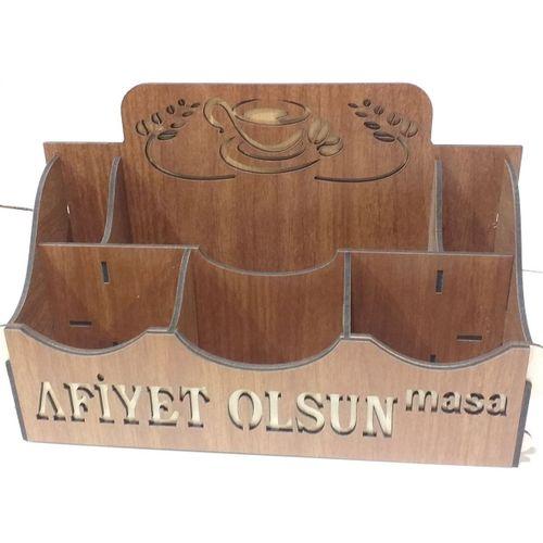 Ahşap Peçeteli Restoran-kafe Menaj Takımı