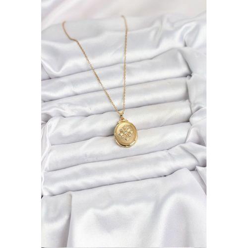 316L Çelik Zincir Gold Renk Kapaklı Açılabilir Model Kadın Kolye