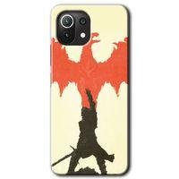 MRCİLETİSİM Xiaomi Mi 11 Kılıf HD Desen Baskılı Arka Kapak + Temperli Cam - Dragon Hunter 1