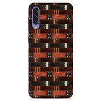 Samsung Galaxy A50s Kılıf Patchwork (19) Kılıfları Kahve Turuncu