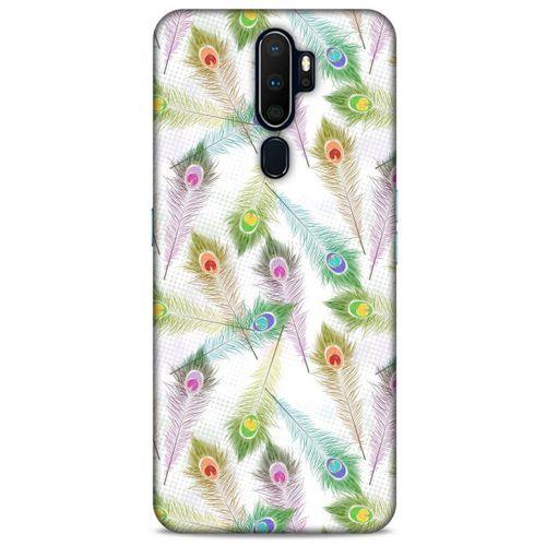 Oppo A9 2020 Kılıf Desenli Özel Seri Tüyler (23) Ultra Koruma Kılıfı