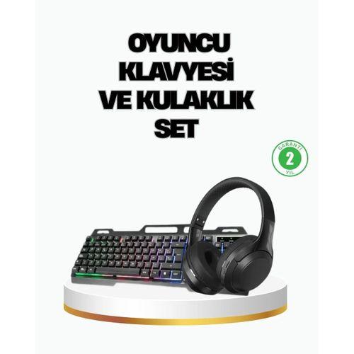 Hn01 Kulaklık + Pg-8018 Oyuncu Klavyesi Set