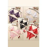 Kadın Dantelli Sütyen Külot Takımı 5'li Set