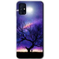 Potkal Hediye Fabrikası Samsung Galaxy M31s HD Baskılı Kılıf + 9D Tam Ekran Koruyucu - Uzay Silüet