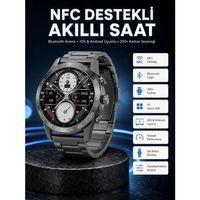 Akıllı Saat Çelik Kordon Çağrı Cevaplama Amoled Ekran Titreşimli Uyku Ve Sağlık Takibi