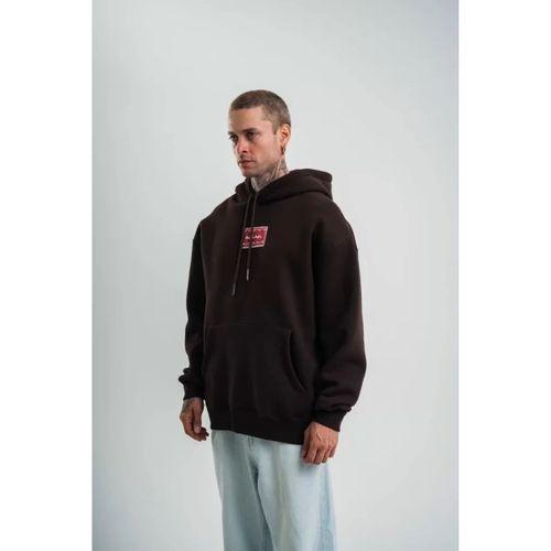 POLIZEI Premium Kalite Unisex Kapşonlu Dijital Patchli SweatShirt - Kahve