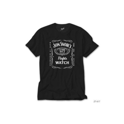 Game of Thrones Jon Snow Label Siyah Tişört