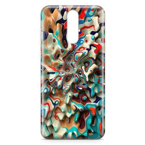 Huawei Mate 10 Lite Kılıf Mermer Cam Göbeği Arka Kapak Koruma Desenli Full Koruyucu