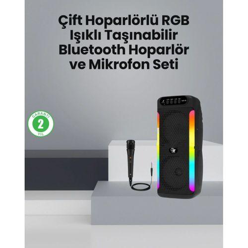 Taşınabilir Şarjlı Hoparlör Usb, Sd Kart, Aux Girişli