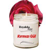 Doğal Özel Seri Kokulu Dekoratif Kavanoz Mum 210 cc - Kırmızı Gül Esansı - RYL
