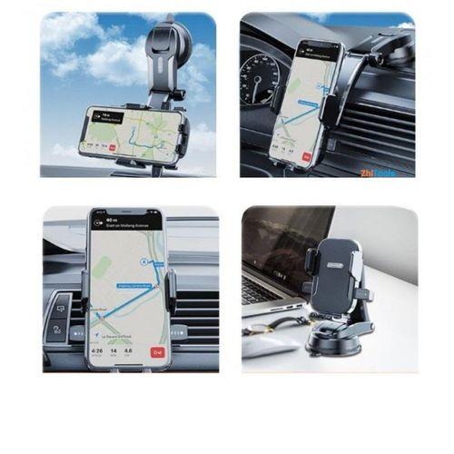 Zhltools Torpido Üstü Vakumlu Araç Telefon Tutucu Ayarlanabilir Uzun Kollu