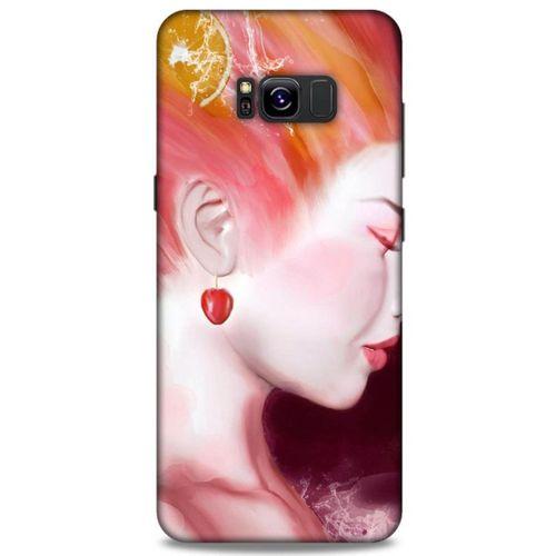Samsung Galaxy S8 Plus Uyumlu Kılıf Pembe Delisi (26) Tpu Silikon Kılıf Kiraz