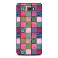Samsung Galaxy J7 Prime Kılıf Patchwork (35) Fit Design Kılıf Toz Pembe Lacivert