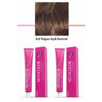 2 li Set Premium 8.0 Yoğun Açık Kumral - Kalıcı Krem Saç Boyası 2 X 50 g Tüp