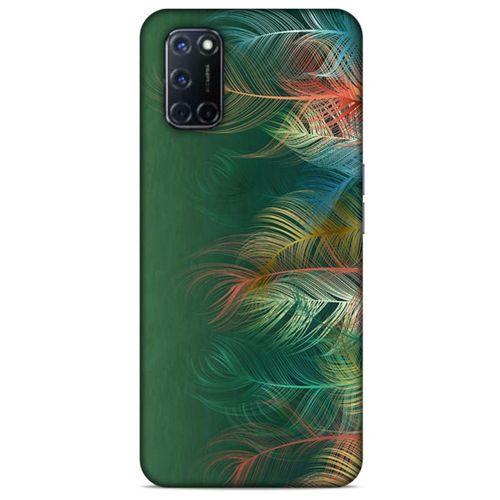 Oppo A92 Kılıf Desenli Özel Seri Tüyler (31) TPU Kılıf