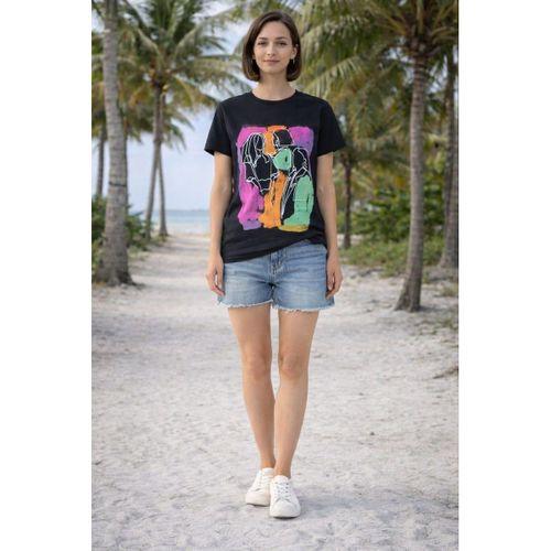 ALEXANDERGARDI Baskılı Bisiklet Yaka Kadın T-shirt