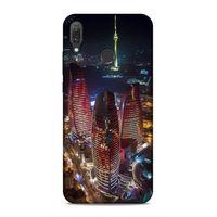 Huawei Y9 2019 Uyumlu Kılıf Azarbaijan (33) Hybrid Kılıf Kuleler Gece