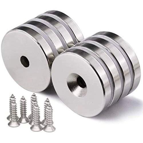 50 Adet 25x10 5x5,5 Mm Neodyum Mıknatıs Havşa Delikli Magnet Vida Atılabilir N35 Nikel Paslanmaz