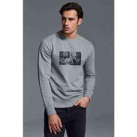 Prison Break Baskılı Gri Erkek Sweatshirt