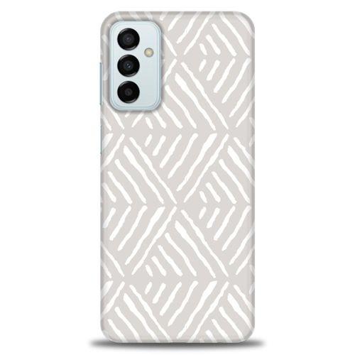Samsung Galaxy M23 Kılıf HD Baskılı Kılıf - Gri Mozaik + Tam Ekran Koruyucu