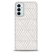 Samsung Galaxy M23 Kılıf HD Baskılı Kılıf - Gri Mozaik + Tam Ekran Koruyucu