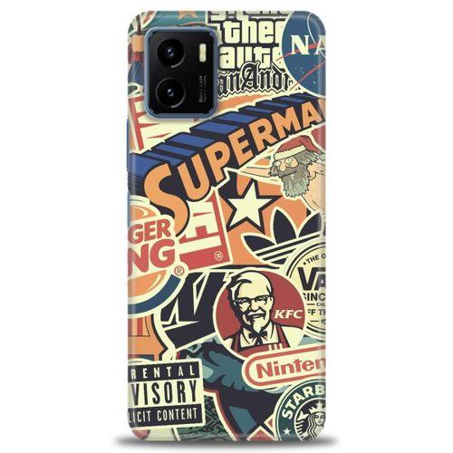 Vivo Y33S Kılıf HD Baskılı Kılıf - Superman + Tam Ekran Koruyucu