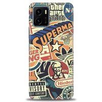 Vivo Y33S Kılıf HD Baskılı Kılıf - Superman + Tam Ekran Koruyucu