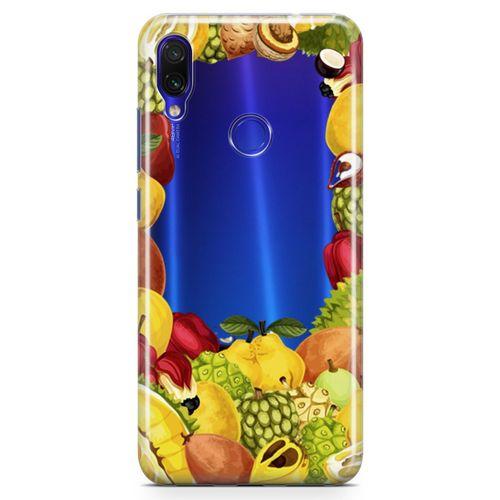 Xiaomi Redmi Note 7 Pro Kılıf Ananas Armut Meyve Arka Kapak Koruma Desenli Full Koruyucu