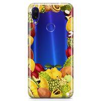 Xiaomi Redmi Note 7 Pro Kılıf Ananas Armut Meyve Arka Kapak Koruma Desenli Full Koruyucu